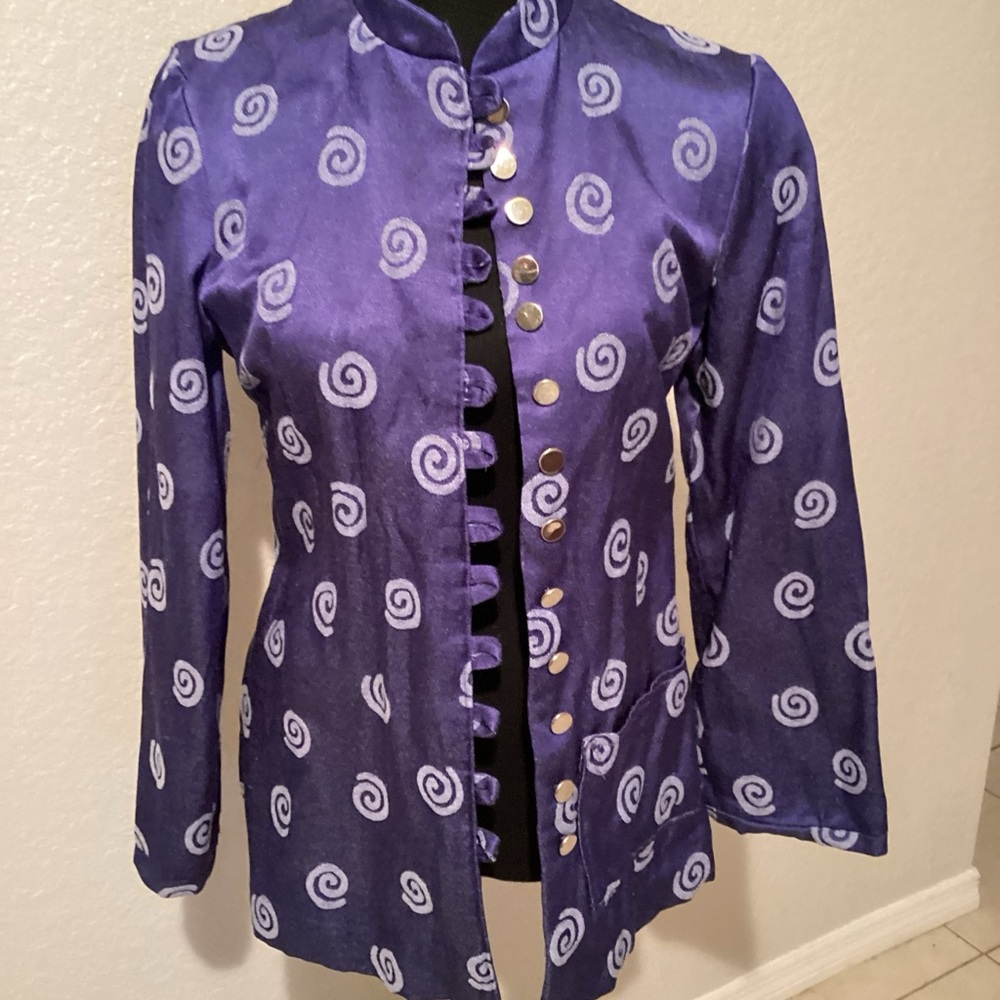 Source Unknown Violet Spiral Blazer